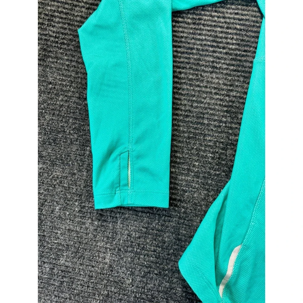 The North Face Top Womens Large Turquoise Half Zip Flashdry Thumbhole Athleisure - Picture 9 of 15